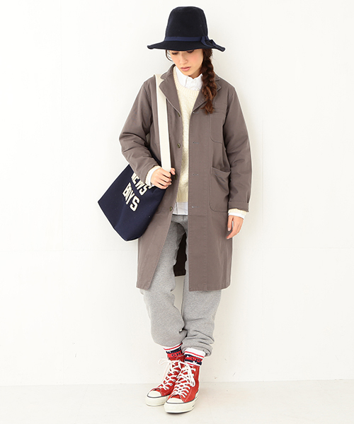 BEAMS BOY（ビームスボーイ）の「◎BEAMS BOY / チノ ショップコート③（その他アウター・レディース・グレー/カーキ/レッド/ネイビー・ONE SIZE）」の19枚目の写真