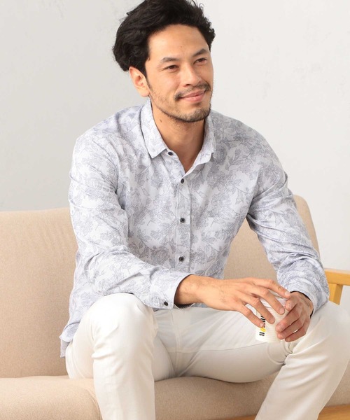 MEN'S BIGI(メンズビギ)の「【ウォッシャブル】花柄ジャカードシャツ(シャツ/ブラウス・メンズ・ピンク/ホワイト/ダークネイビー・01/02/03/04)」の22枚目の写真