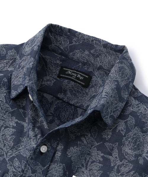 MEN'S BIGI(メンズビギ)の「【ウォッシャブル】花柄ジャカードシャツ(シャツ/ブラウス・メンズ・ピンク/ホワイト/ダークネイビー・01/02/03/04)」の8枚目の写真