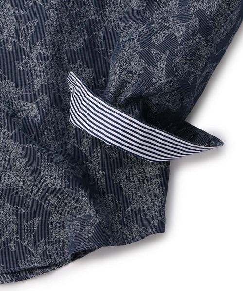 MEN'S BIGI(メンズビギ)の「【ウォッシャブル】花柄ジャカードシャツ(シャツ/ブラウス・メンズ・ピンク/ホワイト/ダークネイビー・01/02/03/04)」の9枚目の写真
