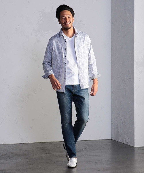 MEN'S BIGI(メンズビギ)の「【ウォッシャブル】花柄ジャカードシャツ(シャツ/ブラウス・メンズ・ピンク/ホワイト/ダークネイビー・01/02/03/04)」の15枚目の写真