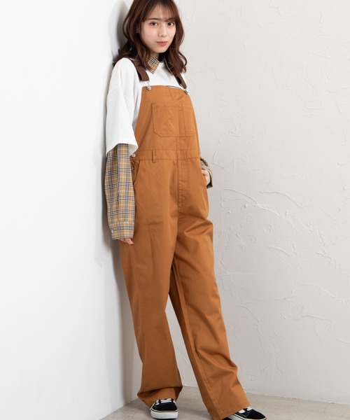 WEGO（ウィゴー）の「WEGO/チノオーバーオール（サロペット/オーバーオール・レディース・ブラック/ベージュ/ブラウン系その他/ホワイト・FREE）」の3枚目の写真