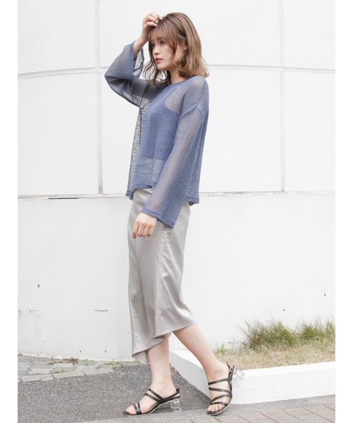 dazzlin（ダズリン）の「ティニーワッフルカットトップス（Tシャツ/カットソー・レディース・オフホワイト/ブルー/ベージュ・FREE）」の17枚目の写真