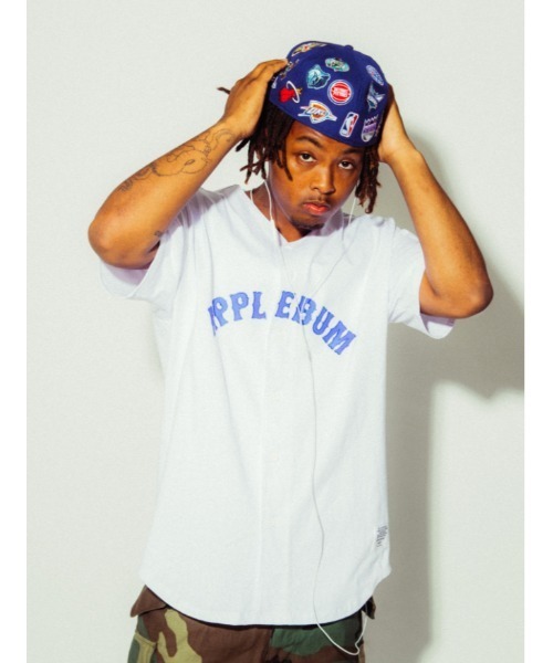 APPLEBUM（アップルバム）の「Baseball T-shirt（Tシャツ/カットソー・メンズ・グレー/ブラック/ホワイト・MEDIUM/LARGE/X-LARGE/XX-LARGE）」の2枚目の写真