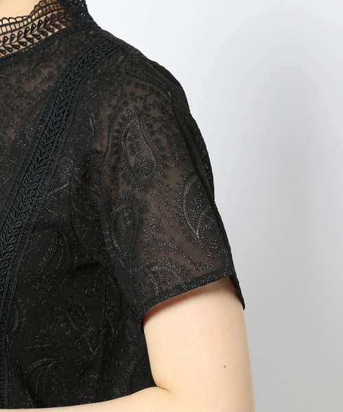 PAGEBOY（ページボーイ）の「ペイズリーレースSS（シャツ/ブラウス・レディース・オフホワイト/ブラック・FREE）」の10枚目の写真