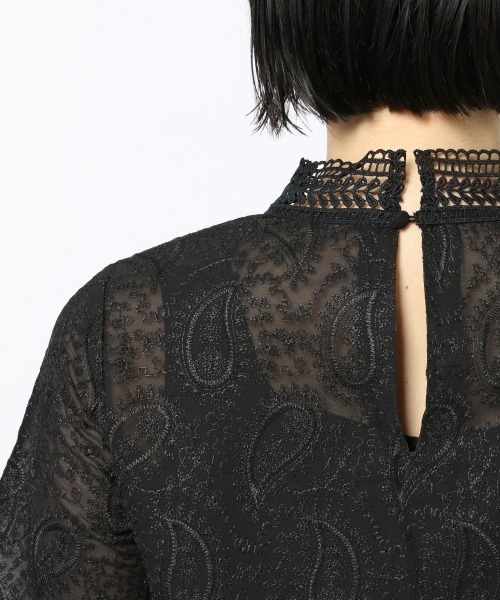 PAGEBOY（ページボーイ）の「ペイズリーレースSS（シャツ/ブラウス・レディース・オフホワイト/ブラック・FREE）」の12枚目の写真