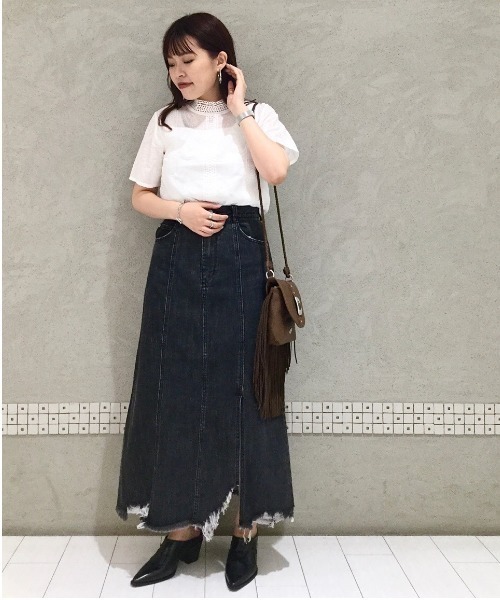 PAGEBOY（ページボーイ）の「ペイズリーレースSS（シャツ/ブラウス・レディース・オフホワイト/ブラック・FREE）」の14枚目の写真