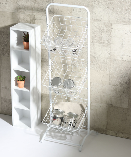 LBC（エルビーシー）の「【ZOZO限定】オブリークネス　ラック（収納グッズ・レディース・ブラック/ホワイト・FREE）」の2枚目の写真