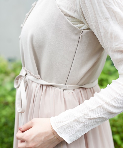 flower(フラワー)の「フォギーキャミワンピ(ワンピース・レディース・ベージュ/ブラウン・FREE)」の7枚目の写真