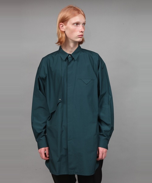 ato（アトウ）の「BIG SILHOUETTE COTTON SHIRT（シャツ/ブラウス・メンズ・ベージュ/ブラック/ダークグリーン・44/46/48）」の13枚目の写真