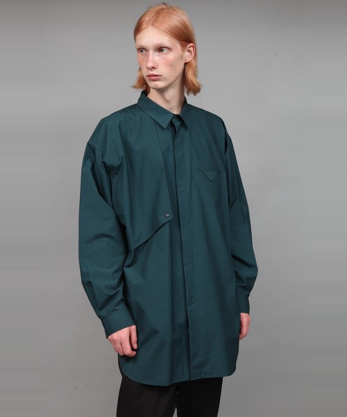 ato（アトウ）の「BIG SILHOUETTE COTTON SHIRT（シャツ/ブラウス・メンズ・ベージュ/ブラック/ダークグリーン・44/46/48）」の15枚目の写真