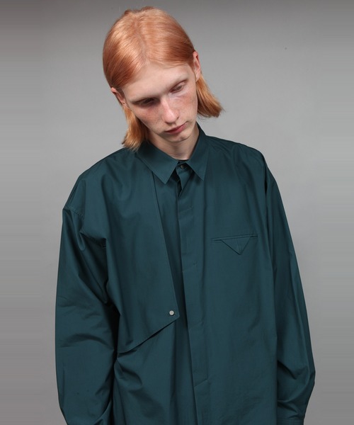 ato（アトウ）の「BIG SILHOUETTE COTTON SHIRT（シャツ/ブラウス・メンズ・ベージュ/ブラック/ダークグリーン・44/46/48）」の16枚目の写真