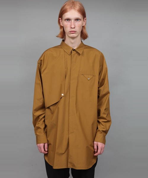 ato（アトウ）の「BIG SILHOUETTE COTTON SHIRT（シャツ/ブラウス・メンズ・ベージュ/ブラック/ダークグリーン・44/46/48）」の17枚目の写真