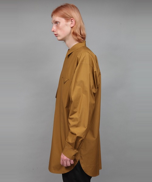 ato（アトウ）の「BIG SILHOUETTE COTTON SHIRT（シャツ/ブラウス・メンズ・ベージュ/ブラック/ダークグリーン・44/46/48）」の18枚目の写真