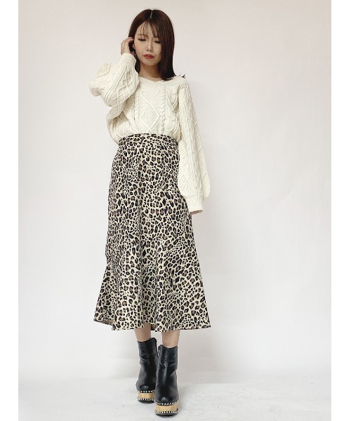 one way(ワンウェイ)の「切替レザーマーメイドSK(スカート・レディース・ベージュ/ブラック/ライトブラウン・FREE)」の10枚目の写真