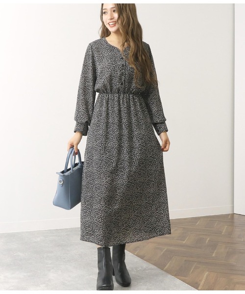セール キーネック小花柄ロングワンピース ワンピース Chille チル のファッション通販 Zozotown