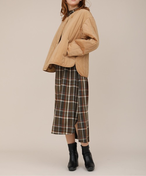 sakishimatokyo（サキシマトーキョー）の「【ZOZO限定】サキシマamp「チェックワンピース」（ワンピース・レディース・ネイビー/カーキ・FREE）」の8枚目の写真