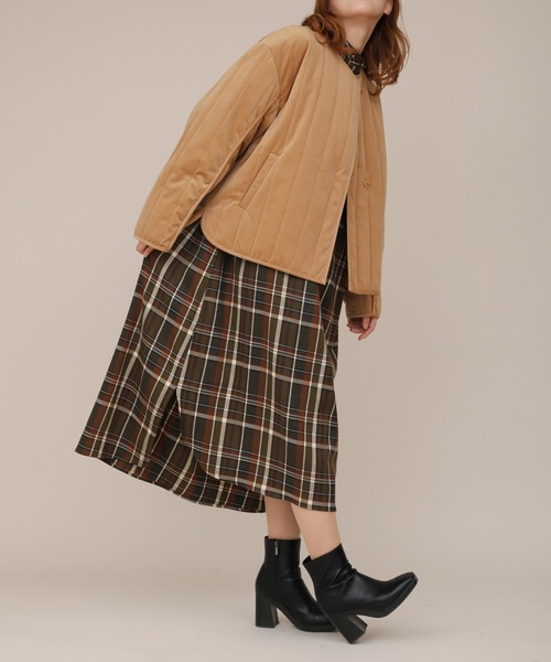 sakishimatokyo（サキシマトーキョー）の「【ZOZO限定】サキシマamp「チェックワンピース」（ワンピース・レディース・ネイビー/カーキ・FREE）」の10枚目の写真