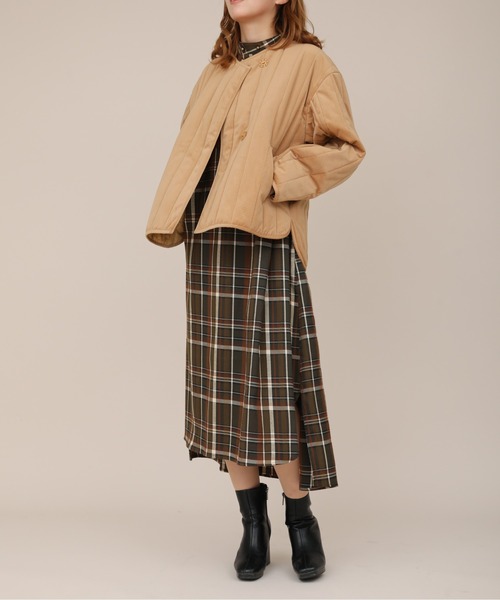 sakishimatokyo（サキシマトーキョー）の「【ZOZO限定】サキシマamp「チェックワンピース」（ワンピース・レディース・ネイビー/カーキ・FREE）」の11枚目の写真