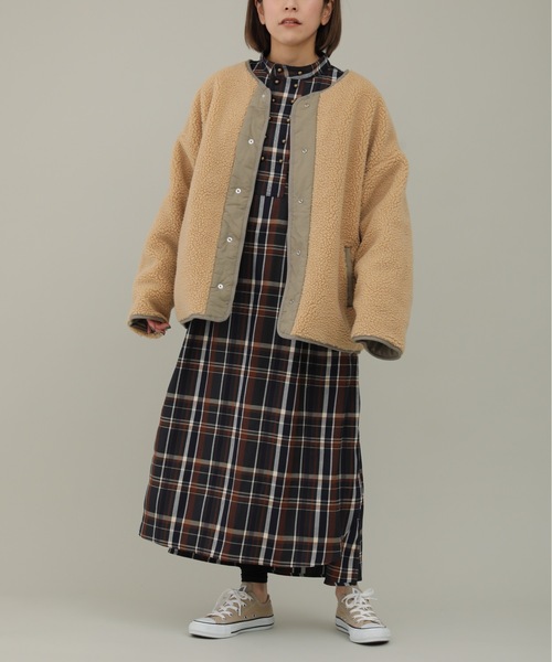 sakishimatokyo（サキシマトーキョー）の「【ZOZO限定】サキシマamp「チェックワンピース」（ワンピース・レディース・ネイビー/カーキ・FREE）」の19枚目の写真