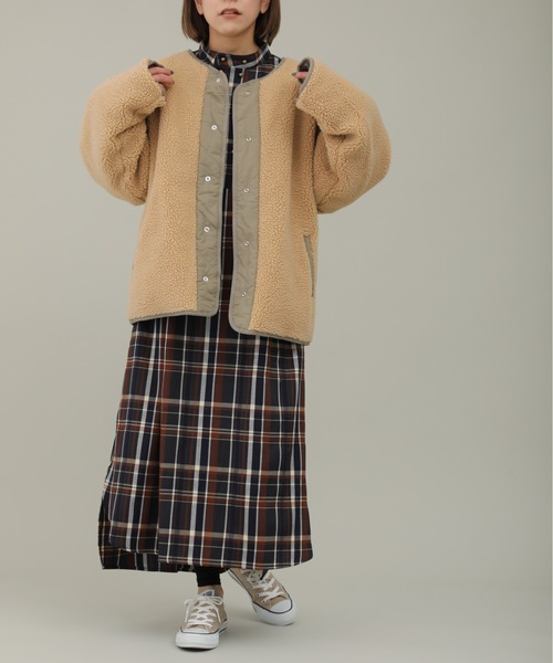 sakishimatokyo（サキシマトーキョー）の「【ZOZO限定】サキシマamp「チェックワンピース」（ワンピース・レディース・ネイビー/カーキ・FREE）」の20枚目の写真