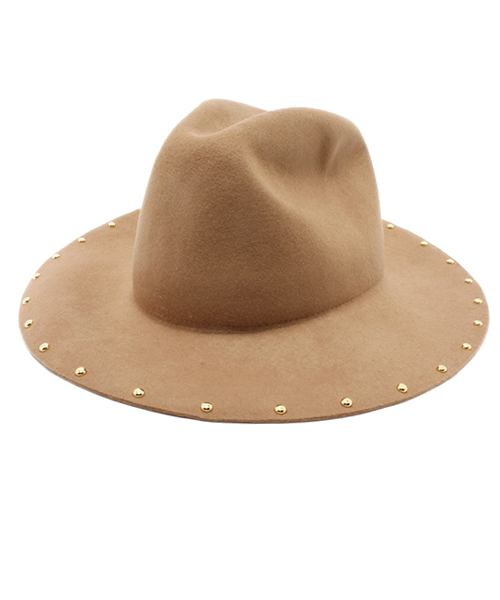 mystic（ミスティック）の「スタッズ付ハット（ハット・レディース・ブラック/ベージュ/ダークブラウン・ﾌﾘ-）」の3枚目の写真