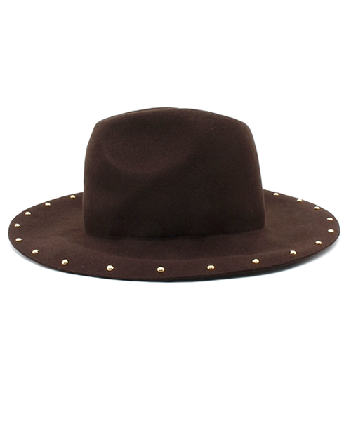 mystic（ミスティック）の「スタッズ付ハット（ハット・レディース・ブラック/ベージュ/ダークブラウン・ﾌﾘ-）」の4枚目の写真