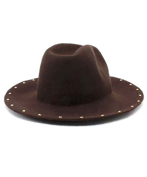 mystic（ミスティック）の「スタッズ付ハット（ハット・レディース・ブラック/ベージュ/ダークブラウン・ﾌﾘ-）」の5枚目の写真