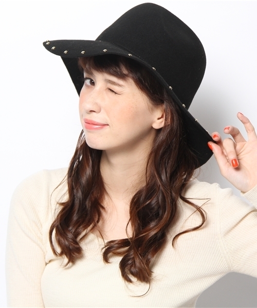 mystic（ミスティック）の「スタッズ付ハット（ハット・レディース・ブラック/ベージュ/ダークブラウン・ﾌﾘ-）」の8枚目の写真