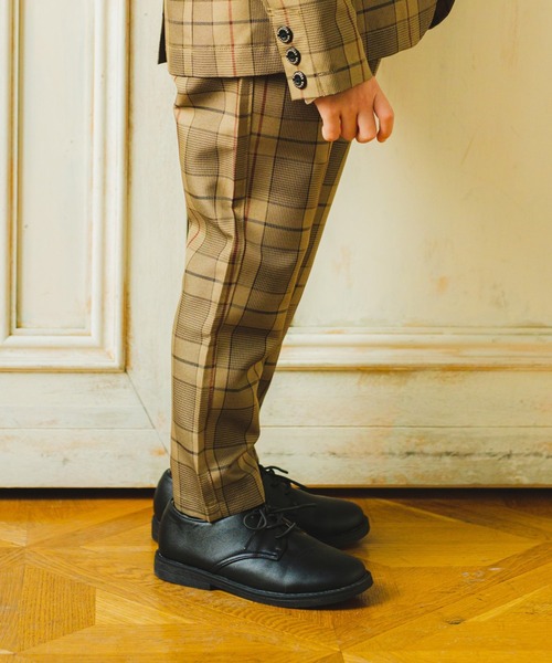 BRANSHES(ブランシェス)の「【キメ服】サージ/チェックロングパンツ(スーツパンツ・キッズ・ベージュ/ネイビー/グレー・110cm/100cm/120cm/130cm)」の10枚目の写真