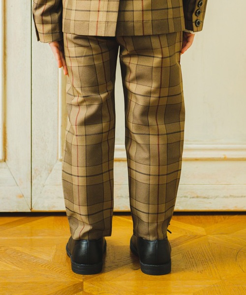 BRANSHES(ブランシェス)の「【キメ服】サージ/チェックロングパンツ(スーツパンツ・キッズ・ベージュ/ネイビー/グレー・110cm/100cm/120cm/130cm)」の11枚目の写真