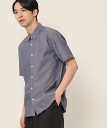 KASHIYAMA | ショートポイントレギュラーショートスリーブ　ロイヤルオックス　カジュアルテイルシャツ(シャツ/ブラウス)