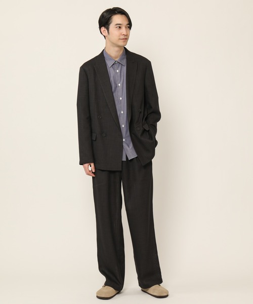 KASHIYAMA（カシヤマ）の「ショートポイントレギュラーショートスリーブ　ロイヤルオックス　カジュアルテイルシャツ（シャツ/ブラウス・メンズ・ホワイト/ネイビー・マルチサイズ）」の18枚目の写真