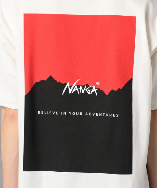 NANGA(ナンガ)の「【NANGA/ナンガ】別注 ロゴTシャツ(Tシャツ/カットソー・メンズ・ベージュ/ホワイト/オリーブ・L/XL/M)」の7枚目の写真