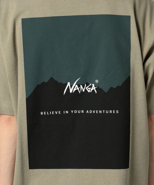 NANGA(ナンガ)の「【NANGA/ナンガ】別注 ロゴTシャツ(Tシャツ/カットソー・メンズ・ベージュ/ホワイト/オリーブ・L/XL/M)」の15枚目の写真