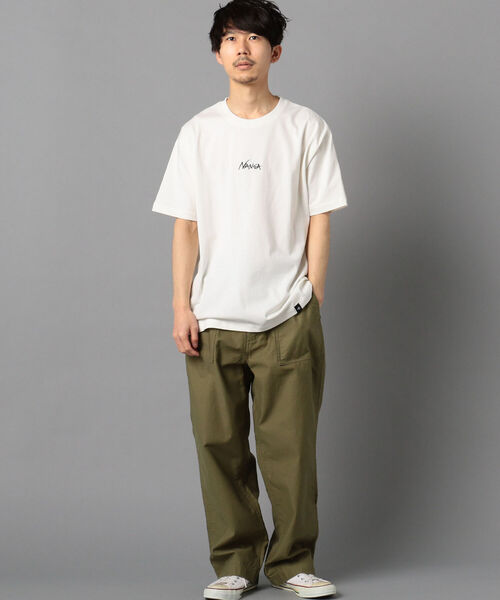 NANGA(ナンガ)の「【NANGA/ナンガ】別注 ロゴTシャツ(Tシャツ/カットソー・メンズ・ベージュ/ホワイト/オリーブ・L/XL/M)」の10枚目の写真