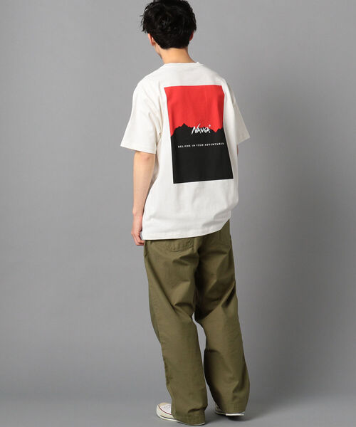 NANGA(ナンガ)の「【NANGA/ナンガ】別注 ロゴTシャツ(Tシャツ/カットソー・メンズ・ベージュ/ホワイト/オリーブ・L/XL/M)」の8枚目の写真