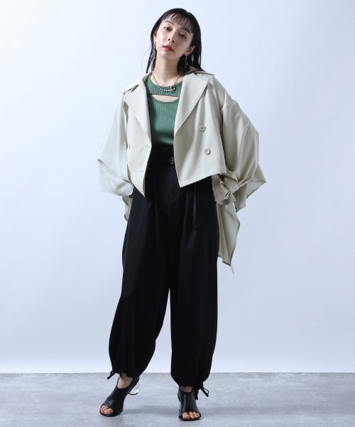 HARE（ハレ）の「フリルショートトレンチ(HARE)（トレンチコート