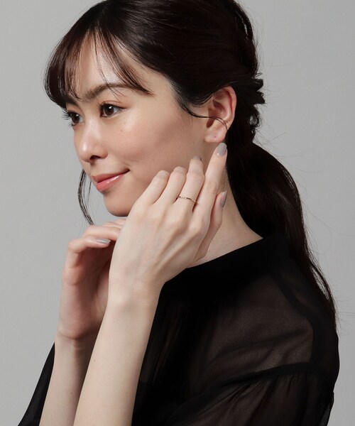 COCOSHNIK(ココシュニック)の「K10ブラックダイヤモンド オルタネイト 縄目リング(リング・レディース・チャコール・10号/12号/14号)」の8枚目の写真