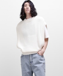 minsobi（ミンソビ）の「ビッグシルエットニットベスト（ベスト）」