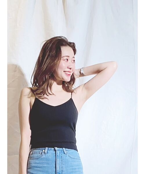 MERCURYDUO(マーキュリーデュオ)の「カップ付バックオープンキャミ(Tシャツ/カットソー・レディース・オフホワイト/ブラック/ベージュ・FREE)」の5枚目の写真