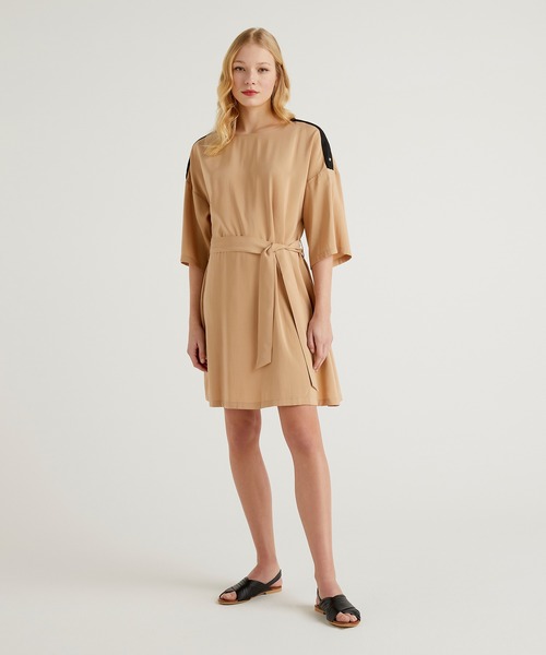 ベルト付き膝丈ワンピース ワンピース Benetton ベネトンユナイテッドカラーズオブベネトン のワンピース ベルト付き膝丈ワンピース 21p4ehd5vcc3 を購入できます Benetton Benetton United Colors Of Colors Colors Benetton ベネトンユナイテッド