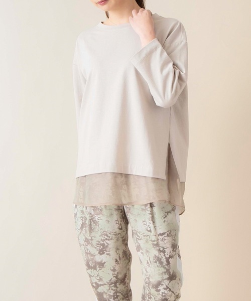 La SRIC（ラスリック）の「La SRIC / オーガンジードッキングカットソー（Tシャツ/カットソー・レディース・ブラック/ベージュ/オフホワイト・38）」の18枚目の写真