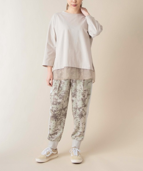 La SRIC（ラスリック）の「La SRIC / オーガンジードッキングカットソー（Tシャツ/カットソー・レディース・ブラック/ベージュ/オフホワイト・38）」の22枚目の写真