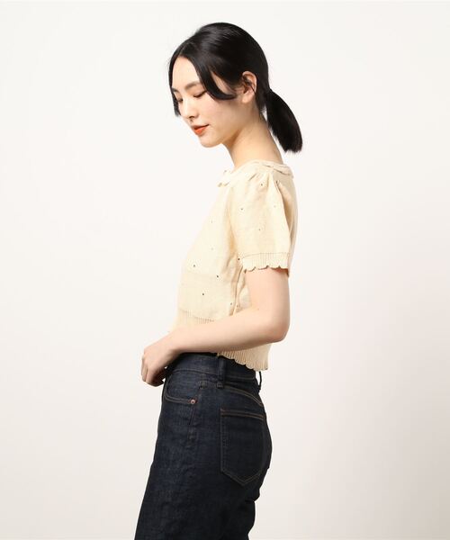 jumelle（ジュメロ）の「シータッチトップ（Tシャツ/カットソー・レディース・ミント/アイボリー/ベージュ・FREE）」の4枚目の写真