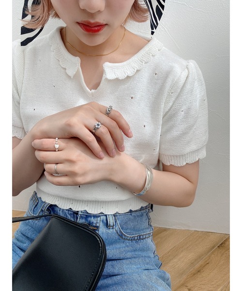 jumelle（ジュメロ）の「シータッチトップ（Tシャツ/カットソー・レディース・ミント/アイボリー/ベージュ・FREE）」の18枚目の写真