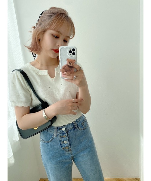 jumelle（ジュメロ）の「シータッチトップ（Tシャツ/カットソー・レディース・ミント/アイボリー/ベージュ・FREE）」の20枚目の写真