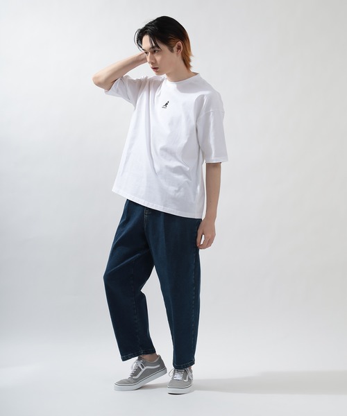 KANGOL(カンゴール)の「【KANGOL/カンゴール】ワンポイントミニロゴ刺繍 Tシャツ/ビッグシルエット/ユニセックス(Tシャツ/カットソー・メンズ・ブラック/ベージュ/オフホワイト/ブルー・M/L/XL)」の6枚目の写真