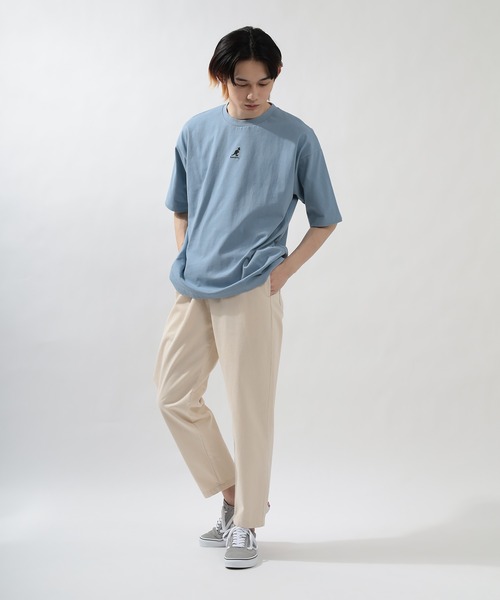 KANGOL(カンゴール)の「【KANGOL/カンゴール】ワンポイントミニロゴ刺繍 Tシャツ/ビッグシルエット/ユニセックス(Tシャツ/カットソー・メンズ・ブラック/ベージュ/オフホワイト/ブルー・M/L/XL)」の10枚目の写真