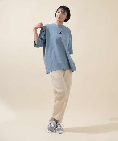 KANGOL(カンゴール)の「【KANGOL/カンゴール】ワンポイントミニロゴ刺繍 Tシャツ/ビッグシルエット/ユニセックス(Tシャツ/カットソー・メンズ・ブラック/ベージュ/オフホワイト/ブルー・M/L/XL)」の16枚目の写真